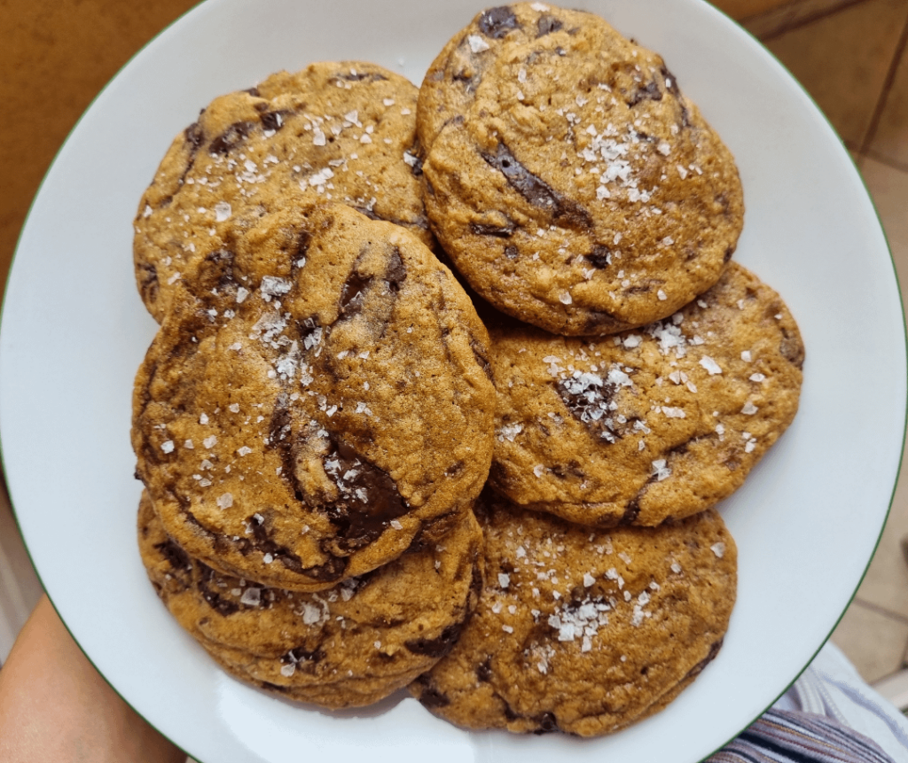First attempt at Kenji's choc chip cookies - I may have *slightly * went overboard with the salt