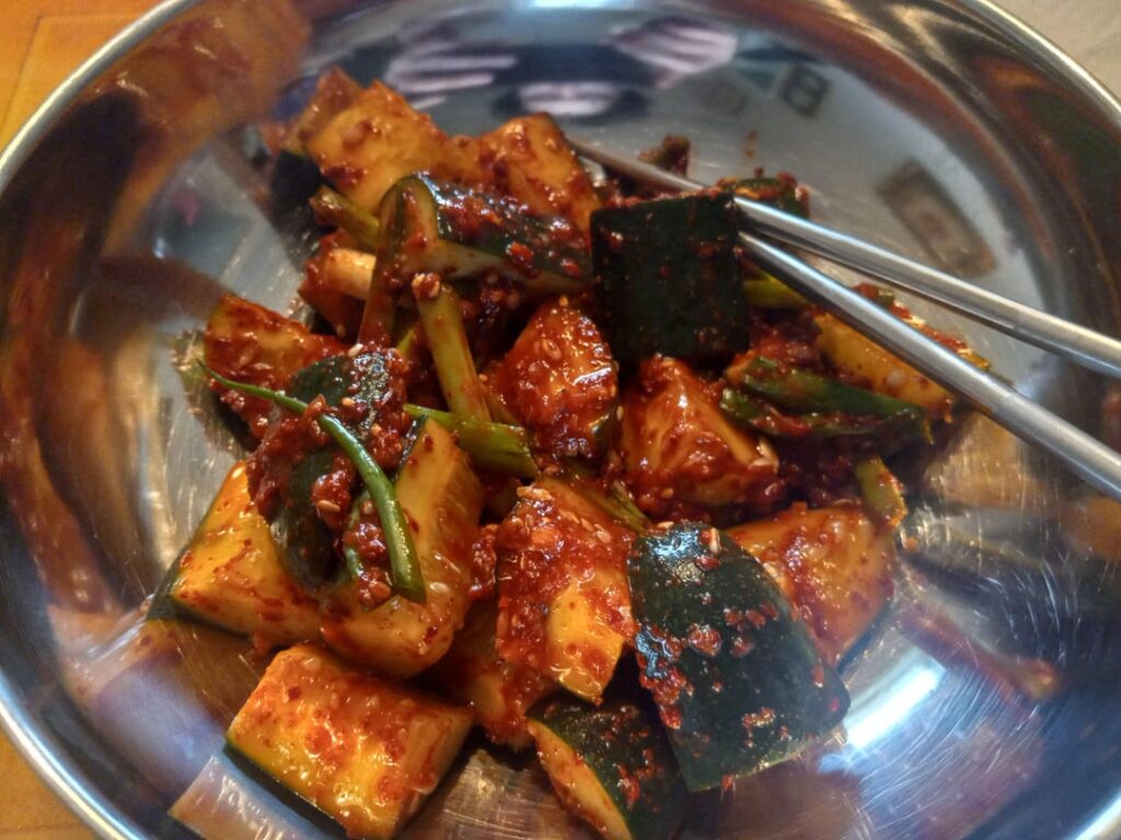 Homemade cucumber kimchi 오이 김치