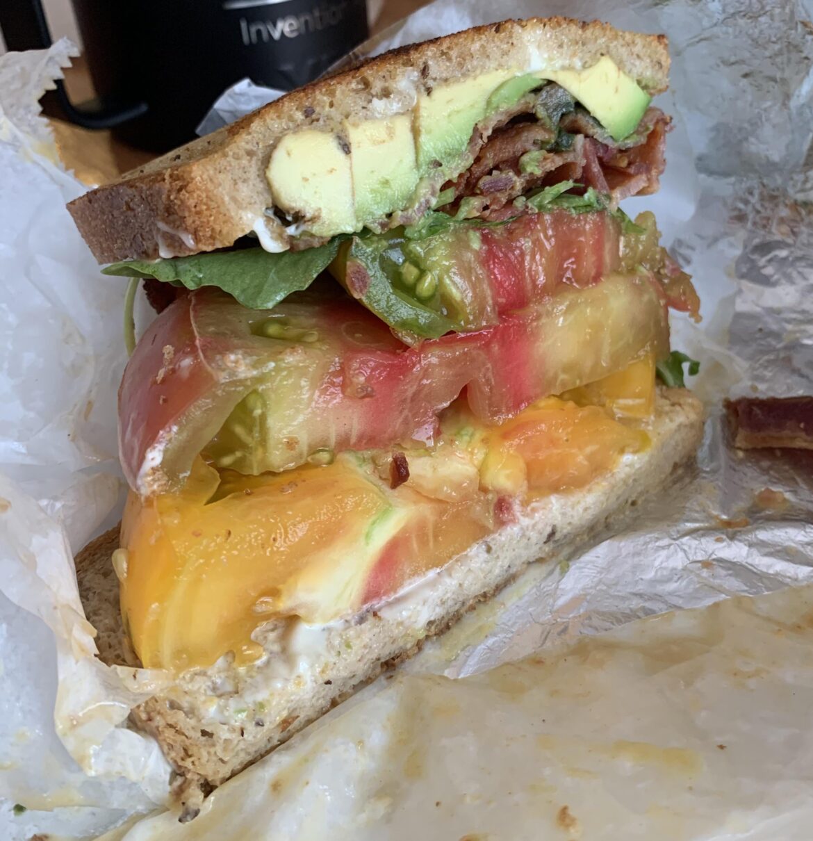 Did someone say tomato sandwich with bacon and lettuce (and avocado)?