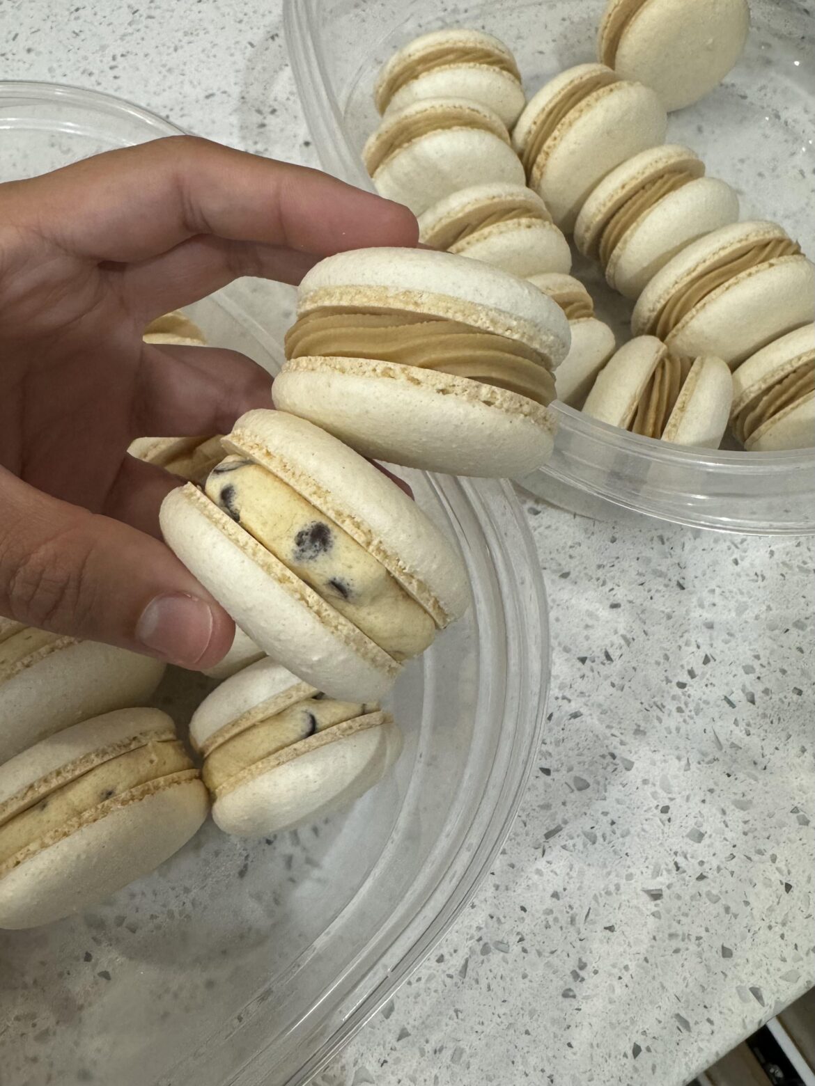 Chocolate chip cookie dough buttercream and cappuccino with baileys ☺️ Tomorrow I’m attempting coloring the shells and idk why I’m nervous! Lol