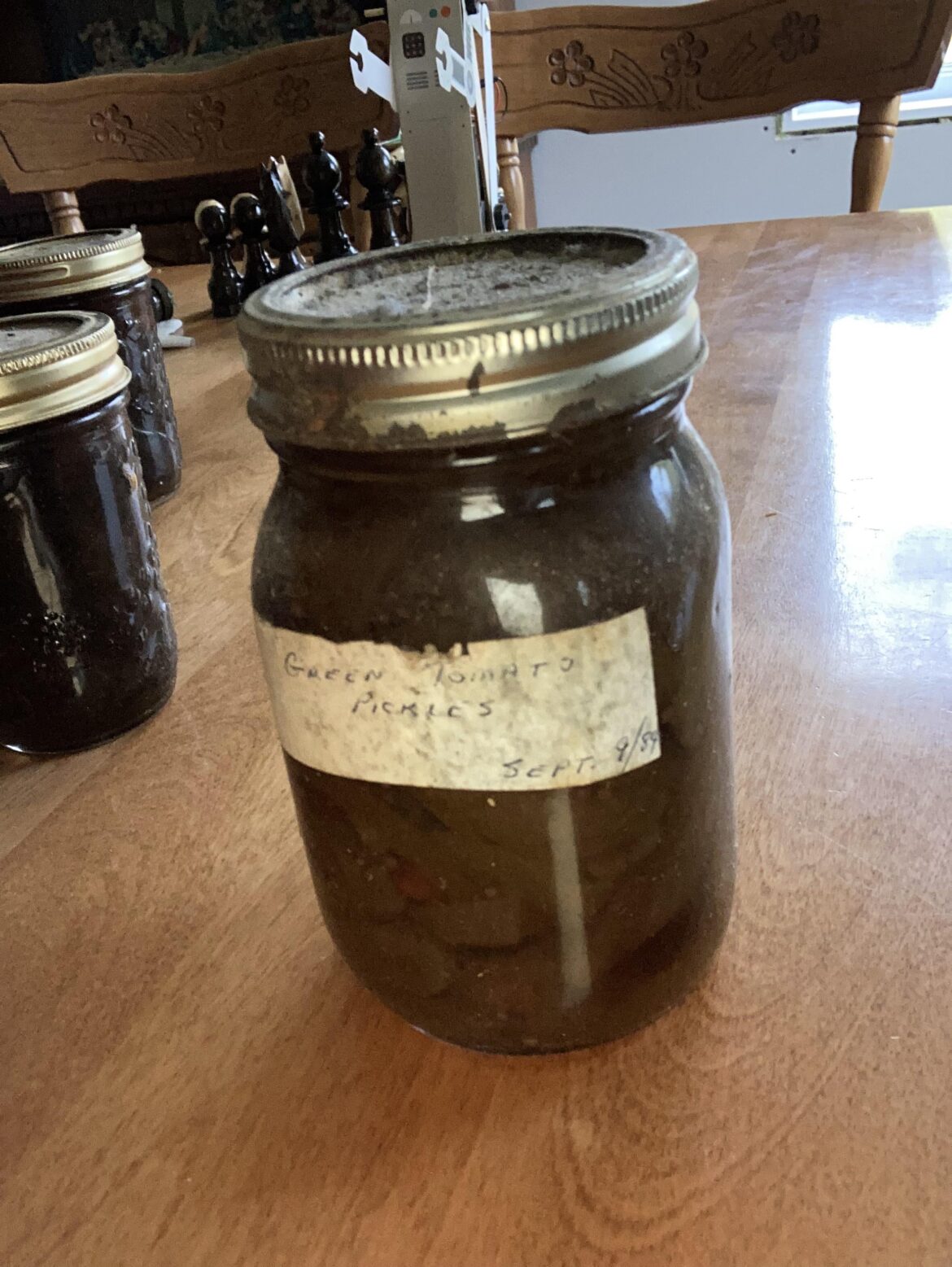 Pickled green tomatoes from 1989, anyone?