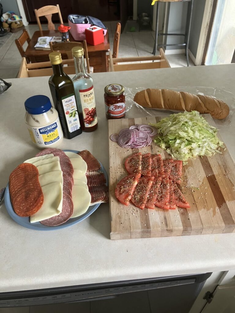 Speck, salami, pepperoni, mozzarella, provolone