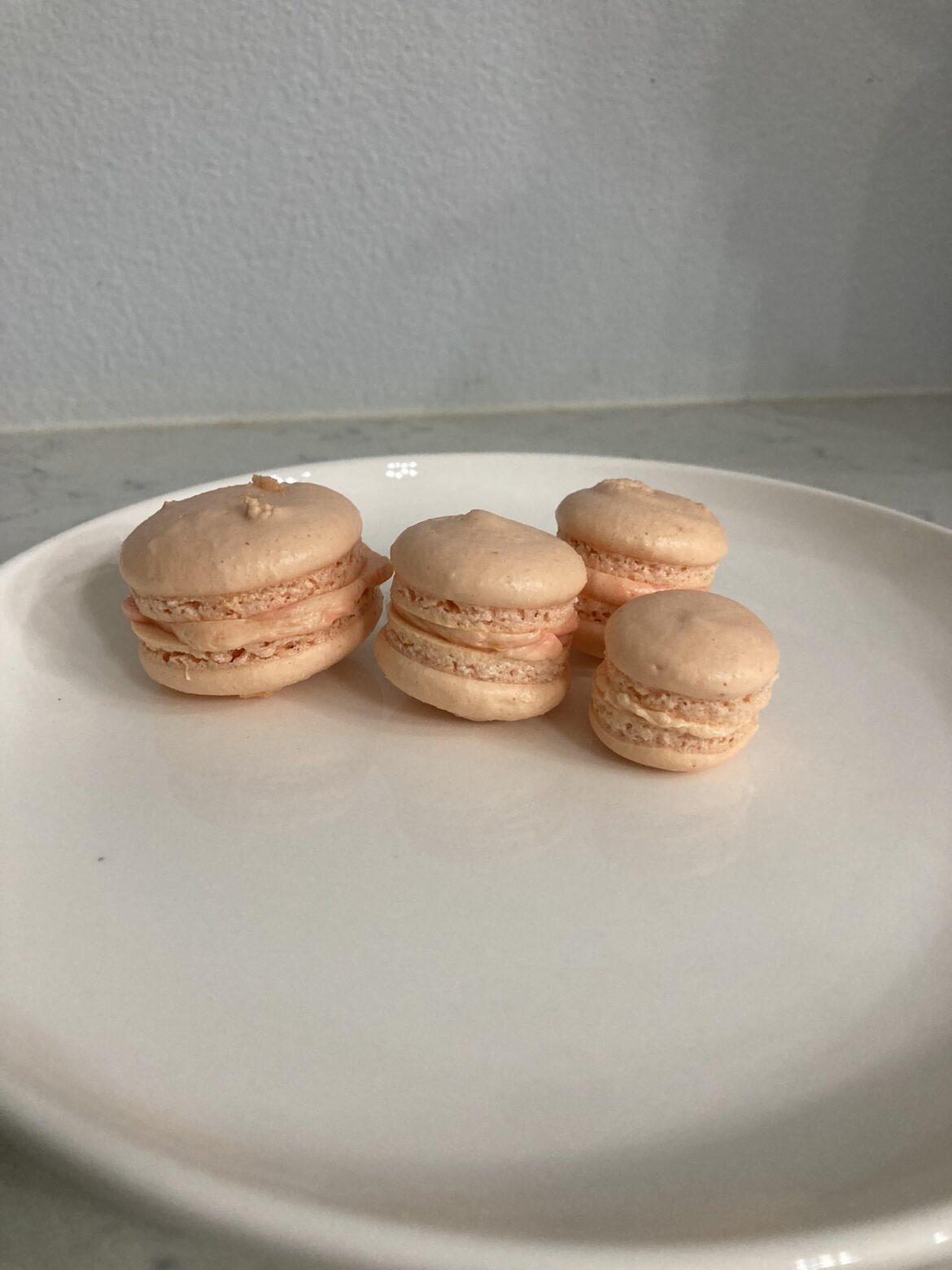 Decent mandarin orange macarons