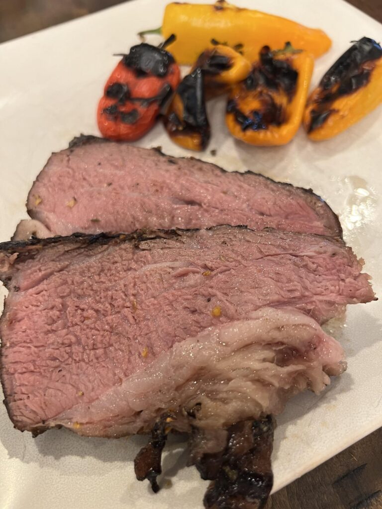 Didn’t make it to the butcher, so went with a grocery store Tri-tip instead.