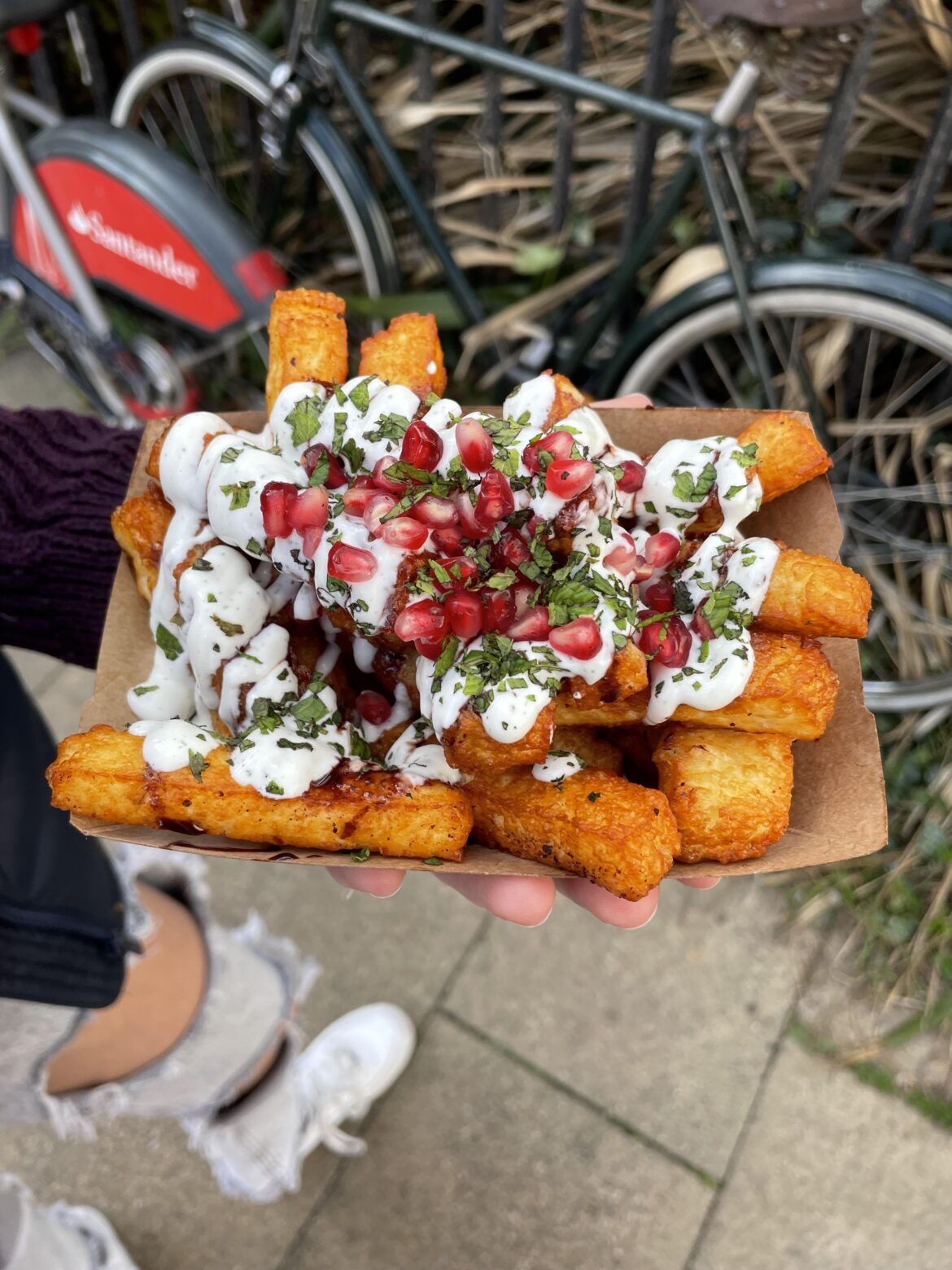Loaded halloumi fries, cheesy goodness!