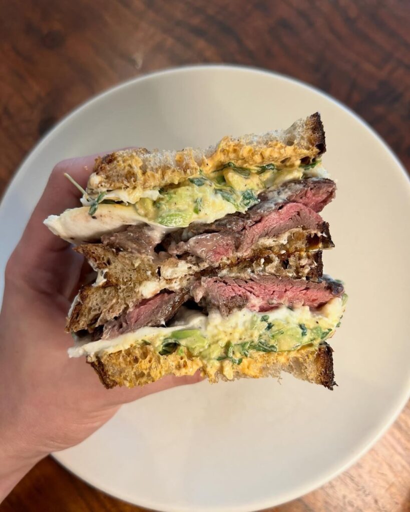 homemade steak sandwich