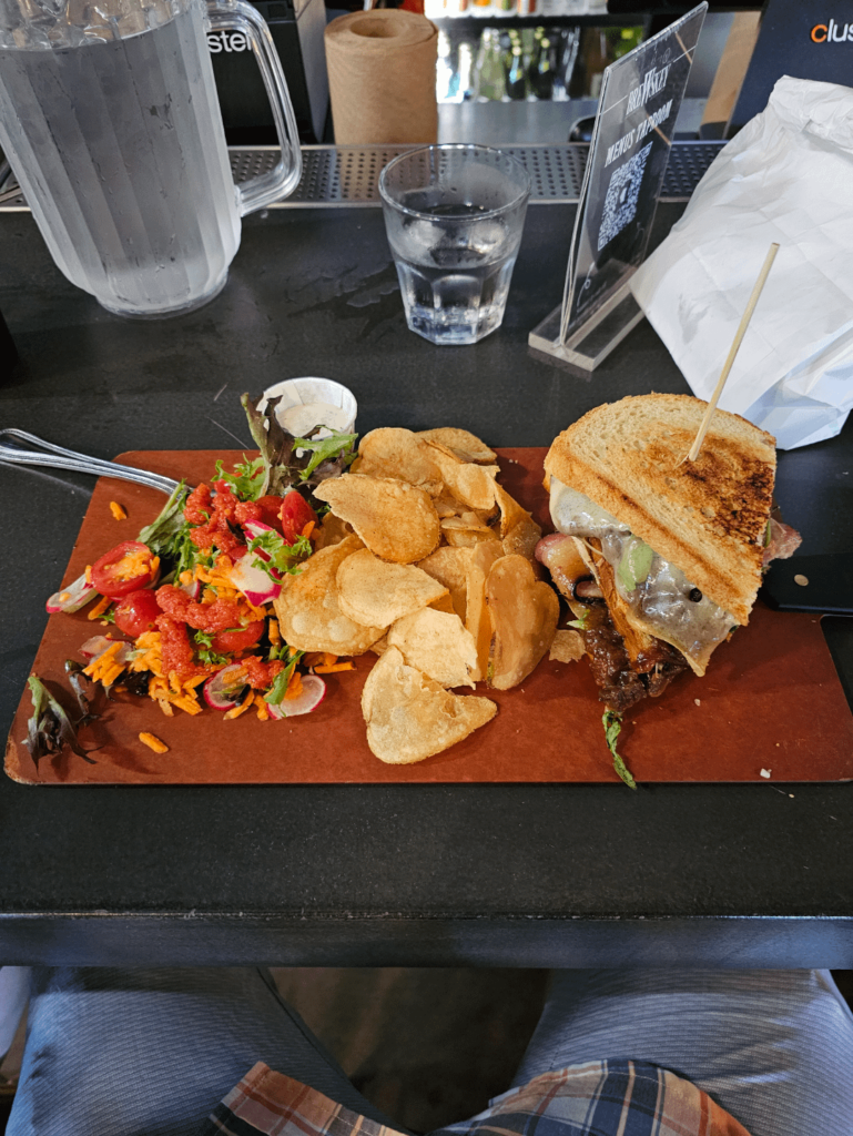 The food was spilling onto the bar counter