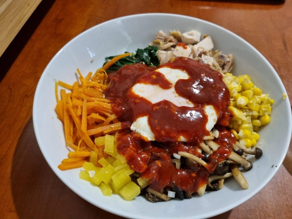 Made bibimbap for lunch just to clear out my fridge a bit!