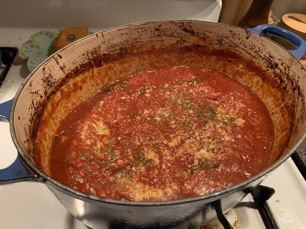 Kenji’s tomato sauce is so easy and delicious, I put it on everything in between stealing spoonfuls