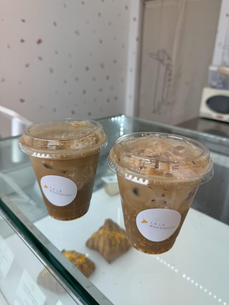 Coconut coffee at La La Bakeshop in Toronto