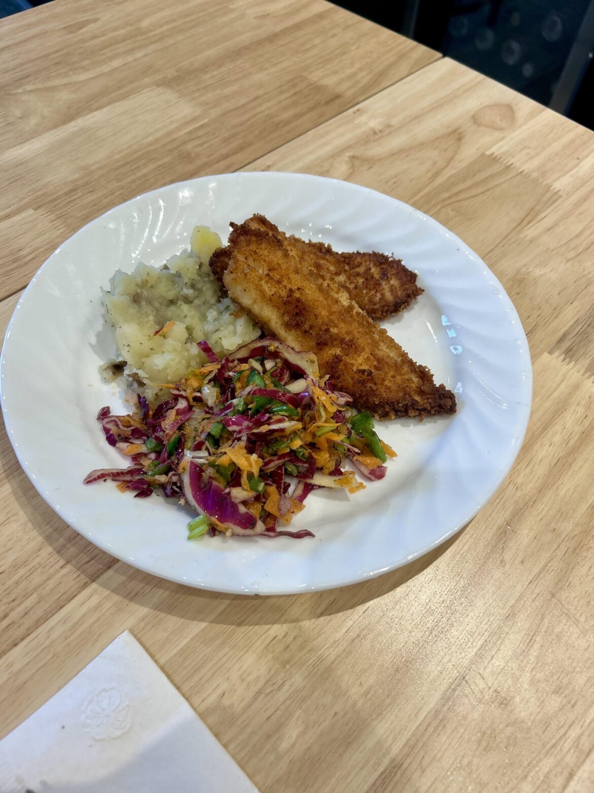 The Louisiana style tilapia always slaps!