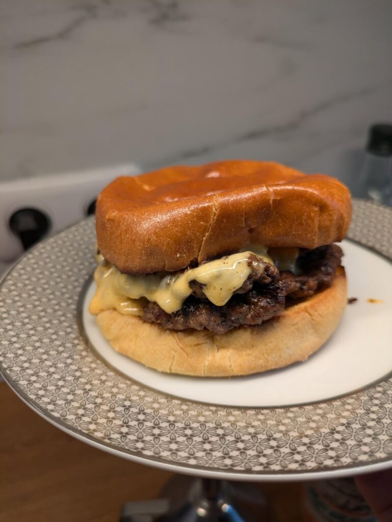 Smash burgers for breakfast