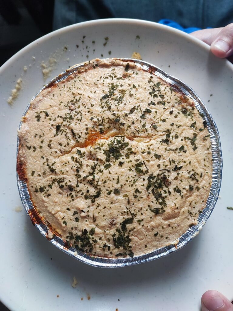 Keto curry beef pie