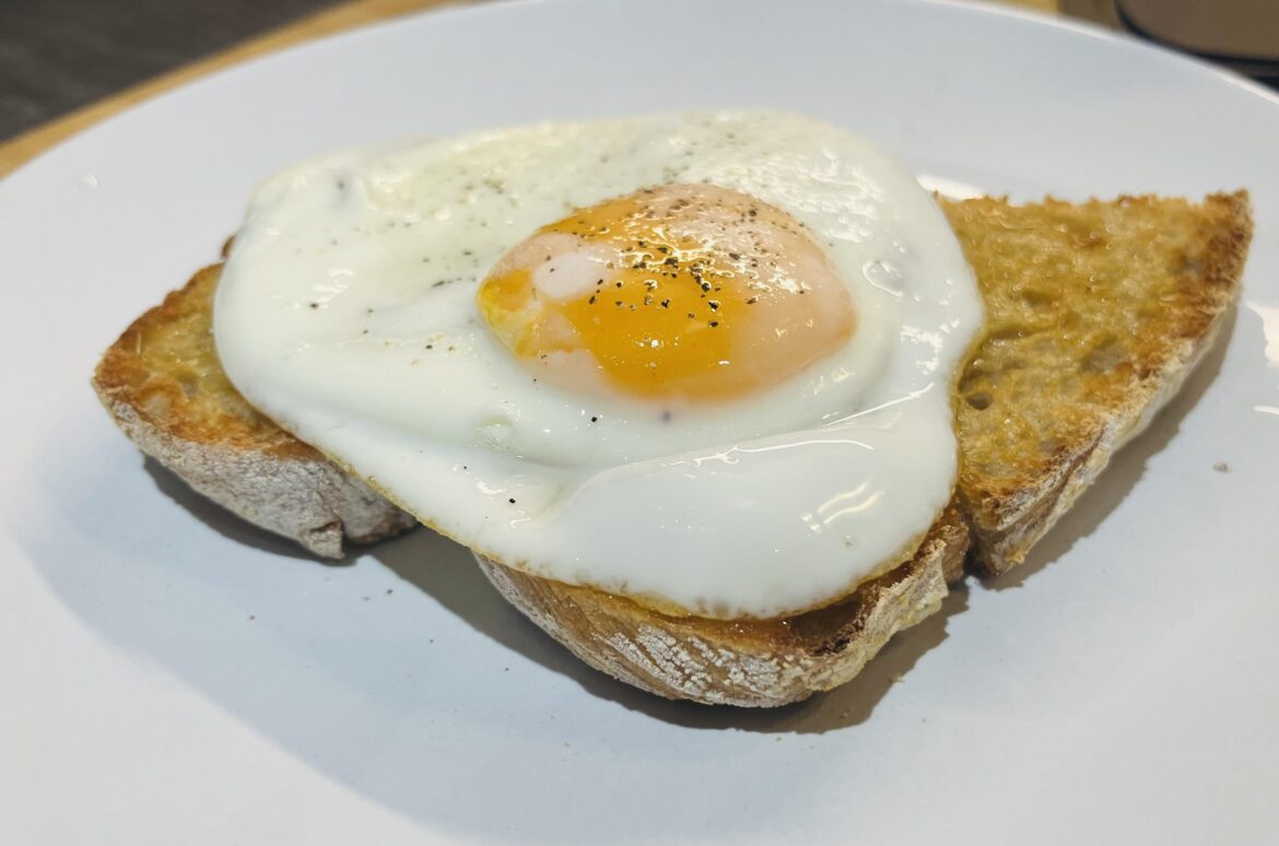 My first homemade sourdough loaf, had to put an egg on it 😊