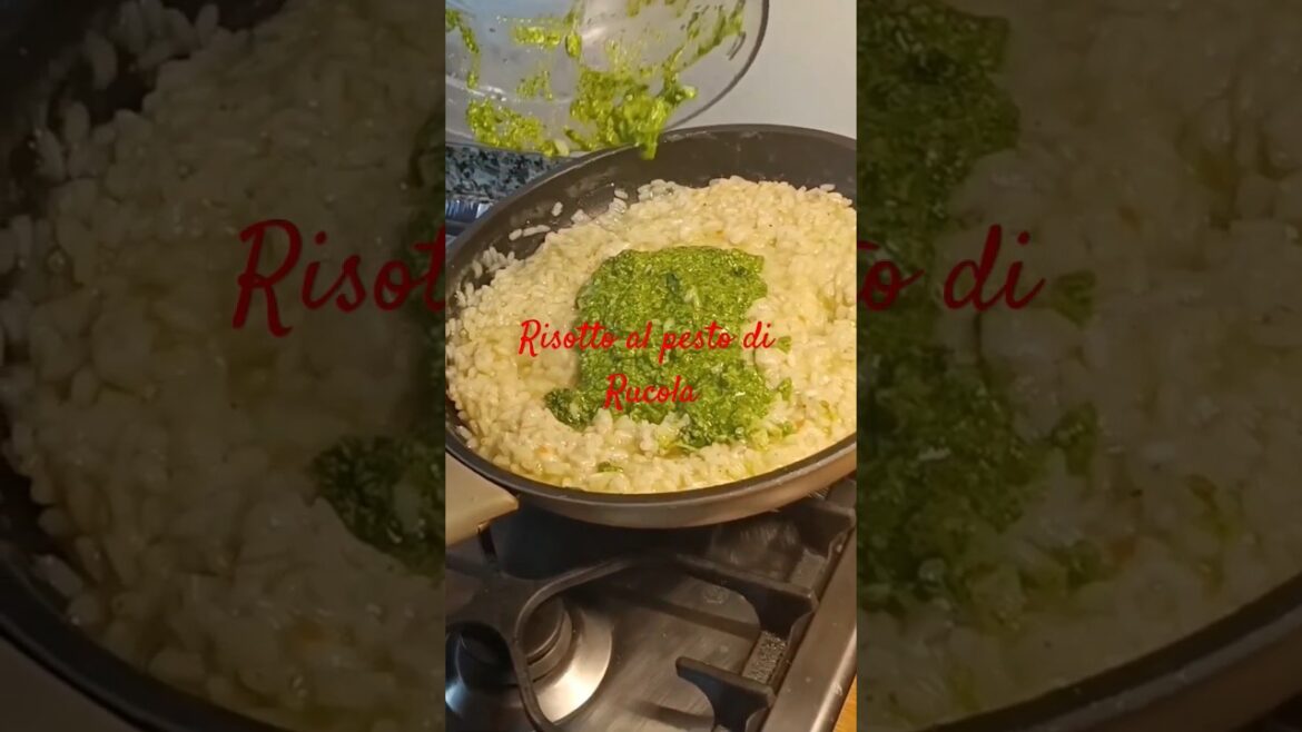 Risotto al pesto dì rucola #risotto #rucola