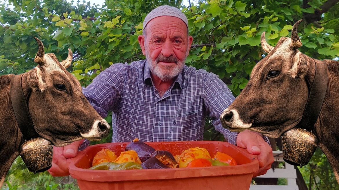 Traditional Turkish Dolma Cooked on a Wood Stove | Village Life in Rural Turkey