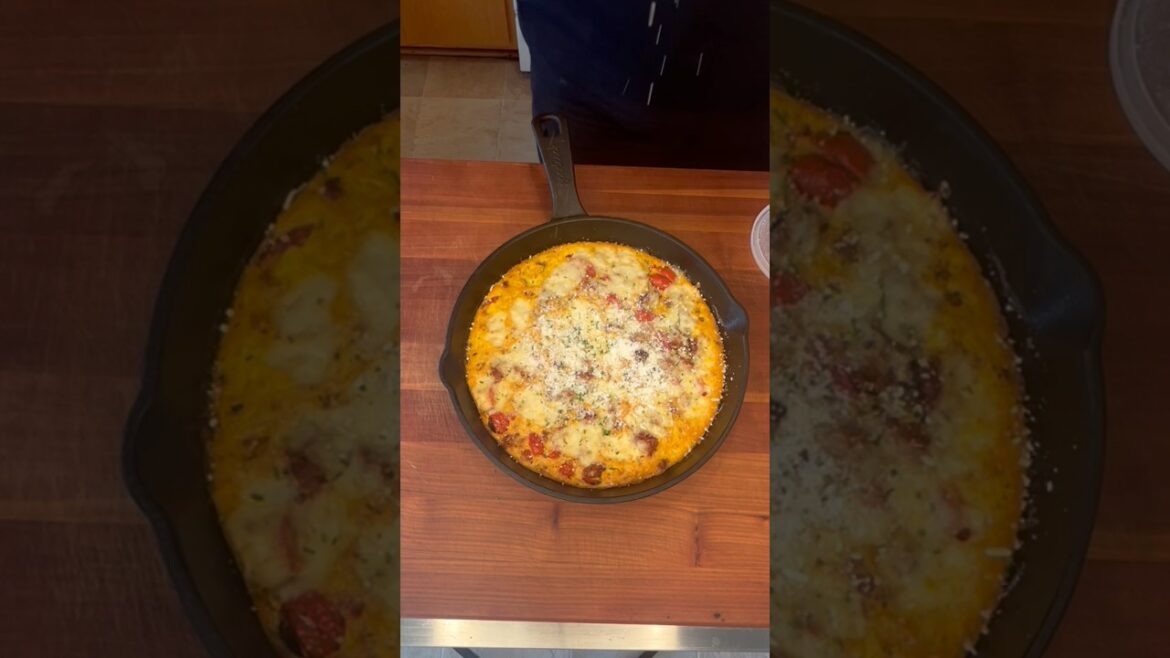 COMMENT HOW MANY EGGS IN THIS FRITTATA?? #shorts #frittata #recipe