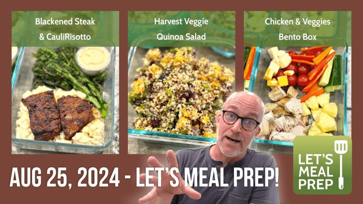 Let’s Meal Prep Blackened Steak CauliRisotto, Veggie Quinoa Salad, Chicken Bento Box #recipeapp Let's Meal Prep Blackened Steak CauliRisotto, Veggie Quinoa Salad, Chicken Bento Box #recipeapp