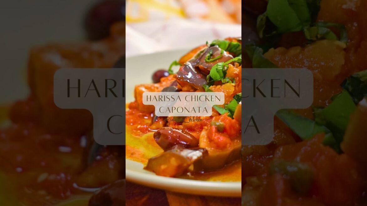Harissa Chicken Caponata! A twist on the Sicilian Classic. #recipes #glutenfree #italiancuisine Harissa Chicken Caponata! A twist on the Sicilian Classic. #recipes #glutenfree #italiancuisine