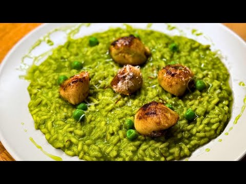 5 easy steps to make green pea and kale risotto with scallops 5 easy steps to make green pea and kale risotto with scallops