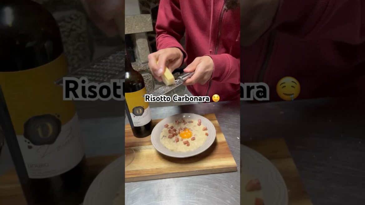 Tens de experimentar este risotto! #carbonara #italianfood #recipe