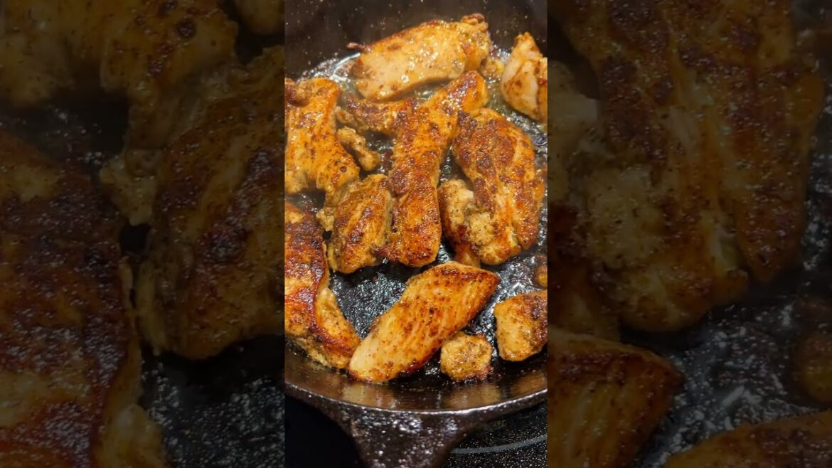 Simple Blackened Chicken Tenders with Creamy Balsamic Deglaze Recipe in Under a Minute (Face Reveal)
