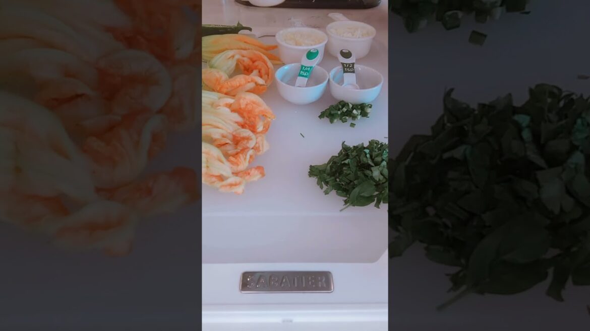 Stuffed zucchini flowers