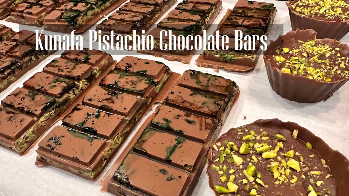 Pistachio Kunafa Chocolate Bar || Viral Dubai Pistachio Kunafa Chocolate Bar Recipe at Home - RKC