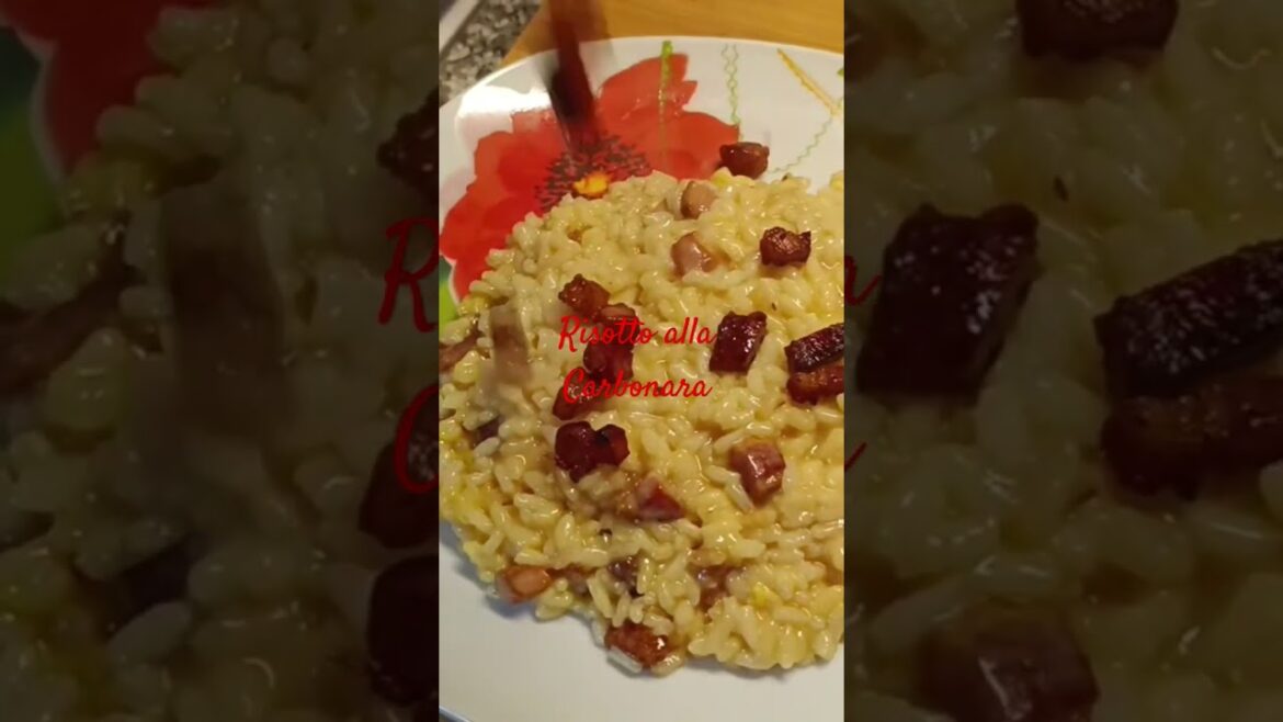 Risotto alla carbonara #carbonara #riso #primipiatti