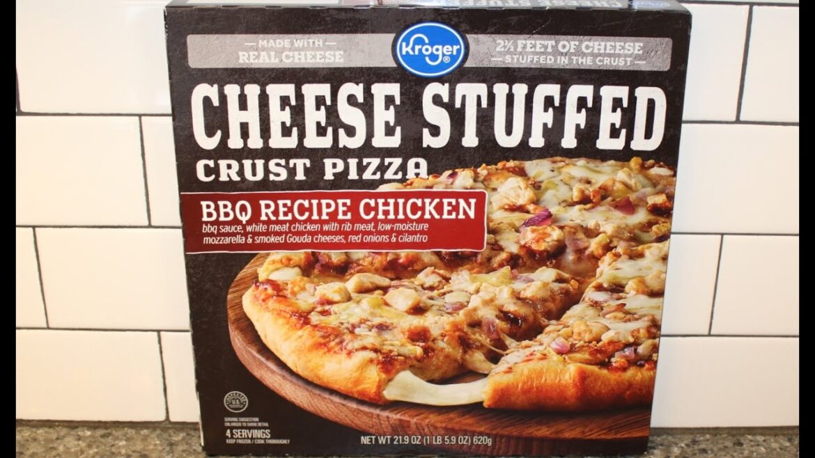 Kroger Cheese Stuffed Crust BBQ Recipe Chicken Pizza Review