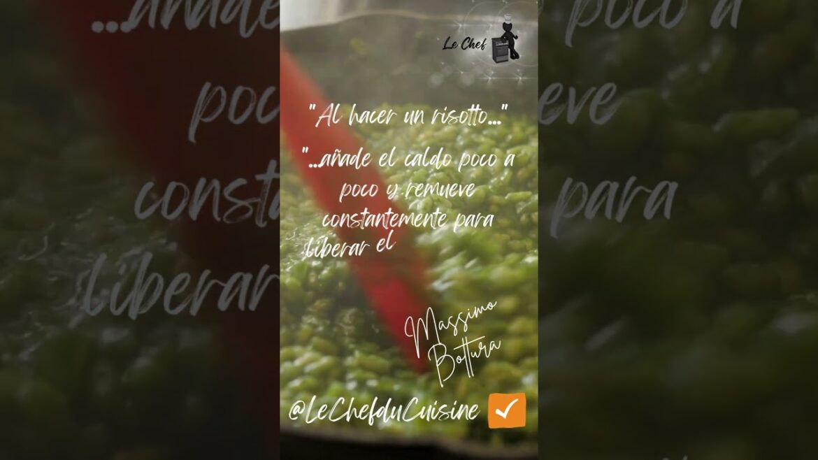 Al hacer un risotto...