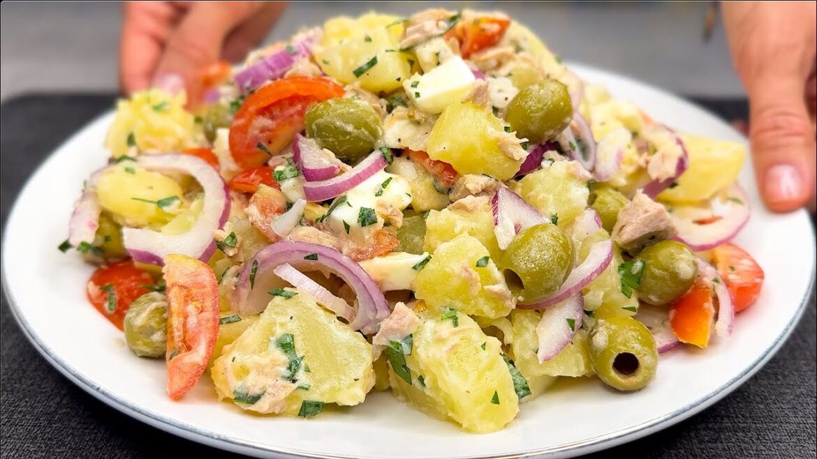 I don't fry potatoes anymore! I make this Mediterranean recipe all summer long! Easy and delicious!