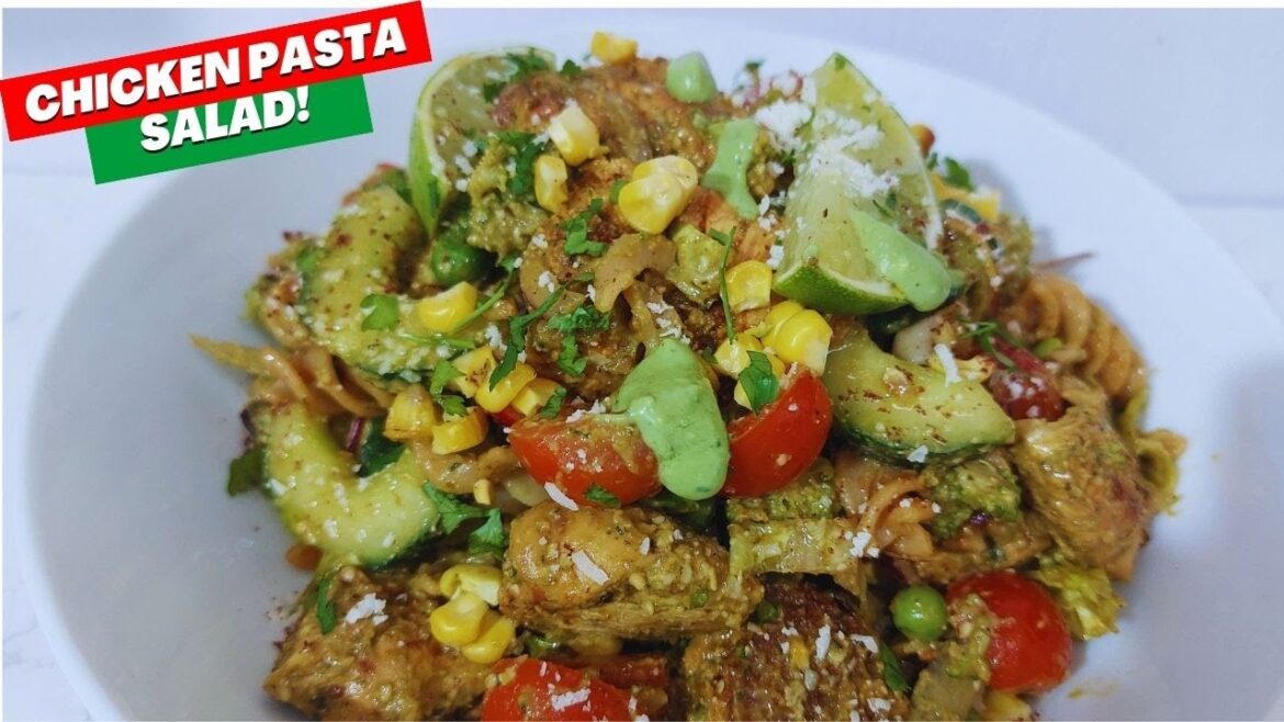 Delicious Summer Chicken Pasta Salad Recipe With A Creamy Avocado & Greek Yoghurt Dressing…Yum!! Delicious Summer Chicken Pasta Salad Recipe With A Creamy Avocado & Greek Yoghurt Dressing...Yum!!