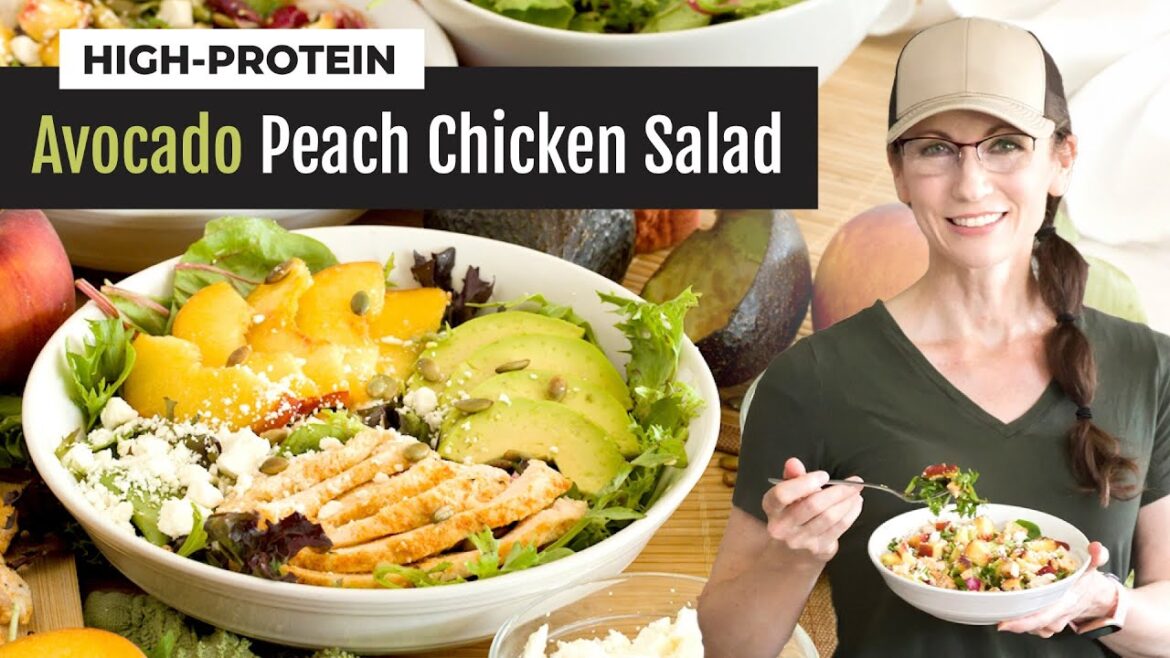 High-Protein Peach Avocado Air Fryer Chicken Salad Recipe