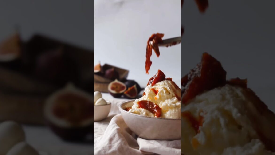 Mozzarella Ice Cream, Figs & Balsamic Vinegar | KitchenMade – Kuchnmadl #icecream #summer #italy