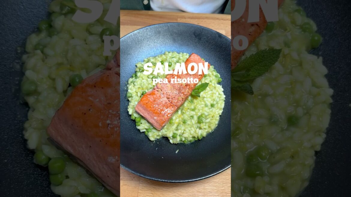 Salmon pea risotto Salmon pea risotto