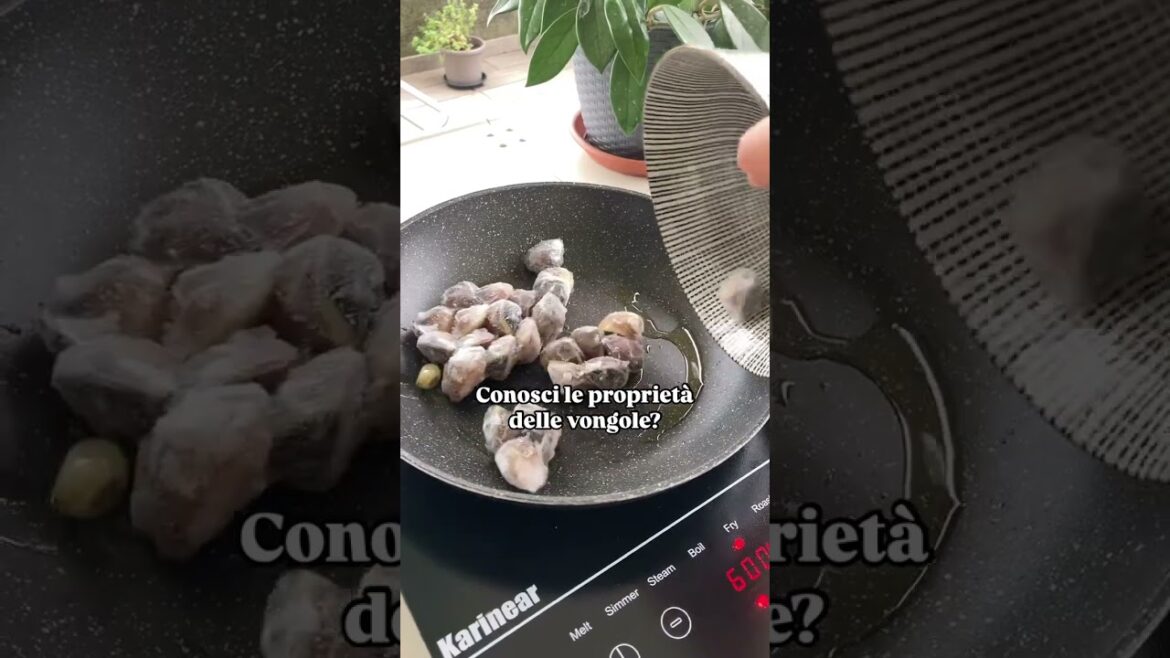 Clams meal with Karinear cooktop.