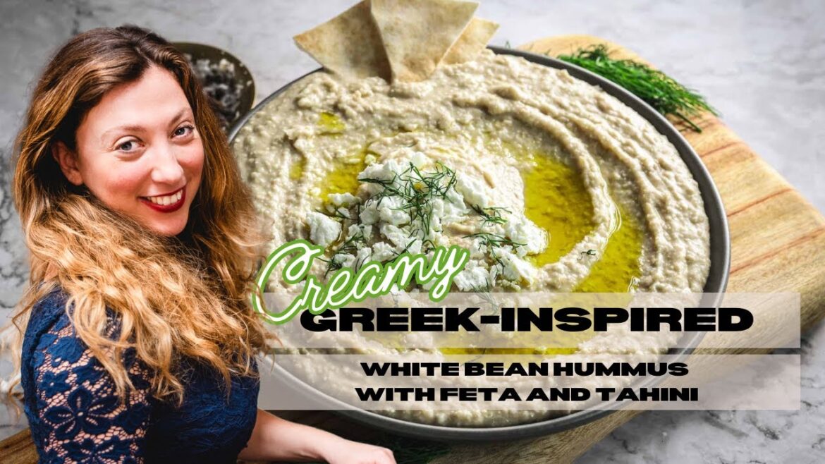 5-Minute Greek White Bean Hummus | Creamy Feta Dip Everyone Will Love!