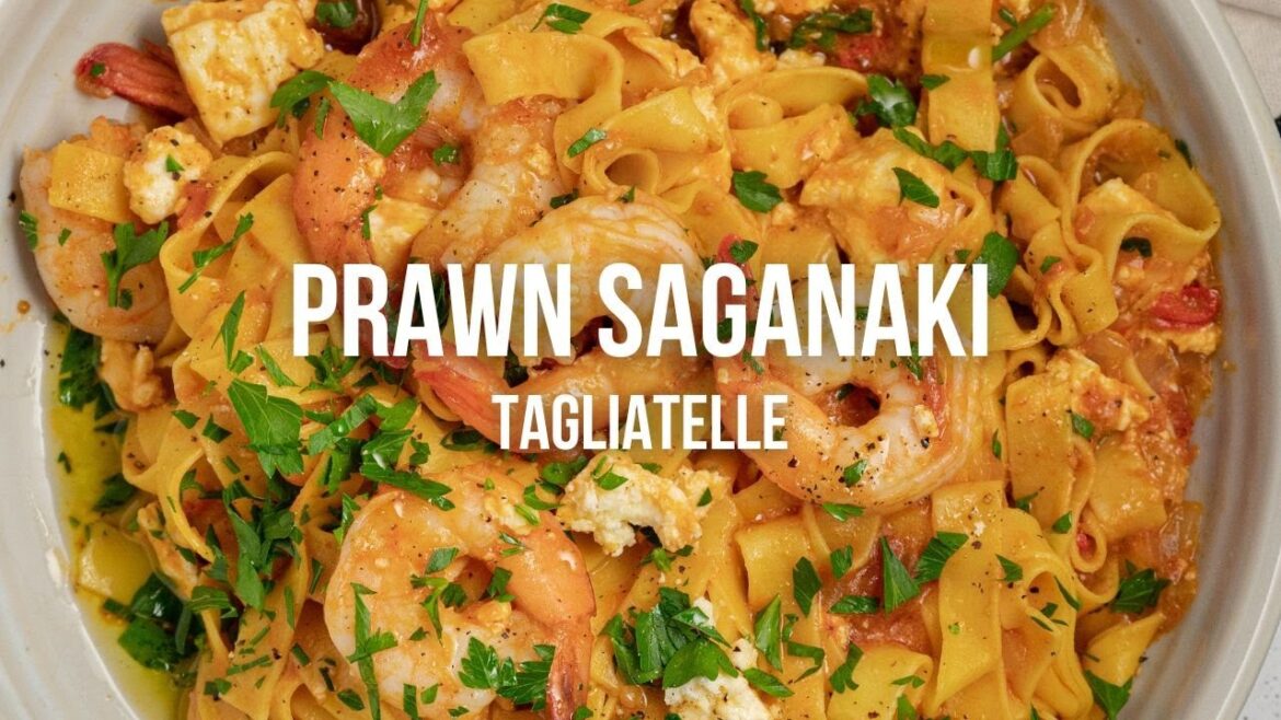 Prawn Saganaki Tagliatelle