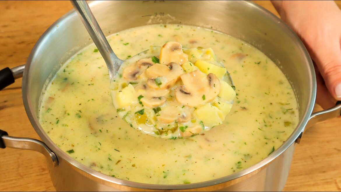 Diese Kartoffelsuppe mit Pilzen ist so lecker, dass Sie sie Tag und Nacht essen möchten! Gemüsesuppe
