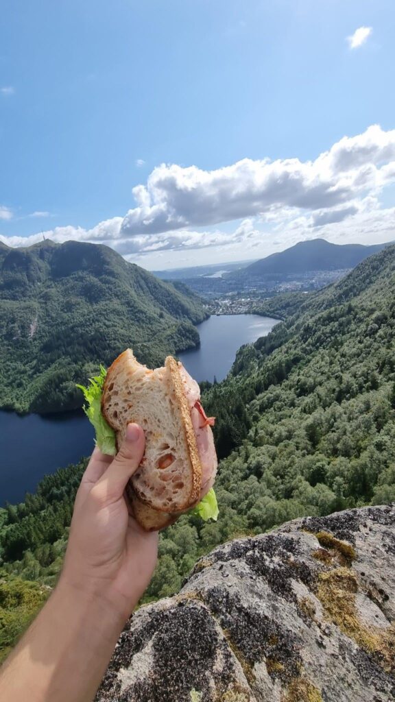 Eat sandwich at the highest peaks