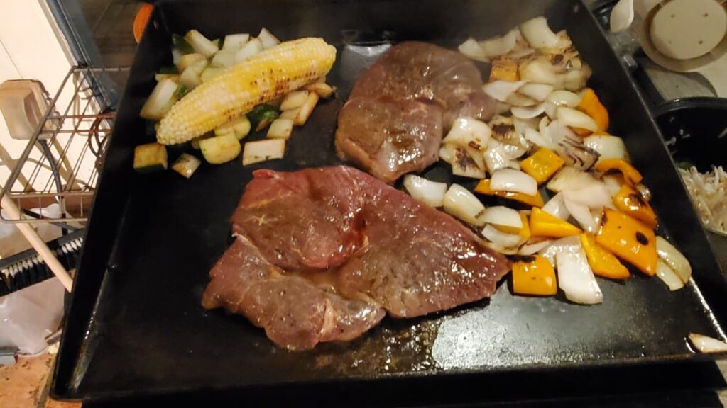 Used my camping stove at home, can you find the onions?