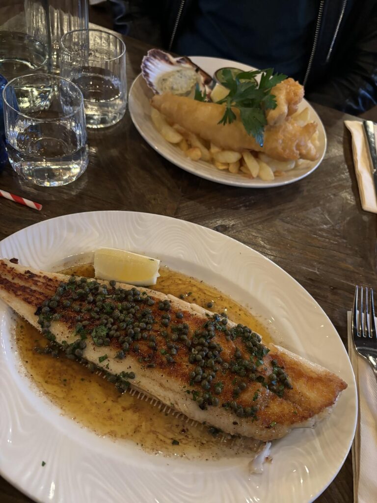 Torbay sole in brown butter