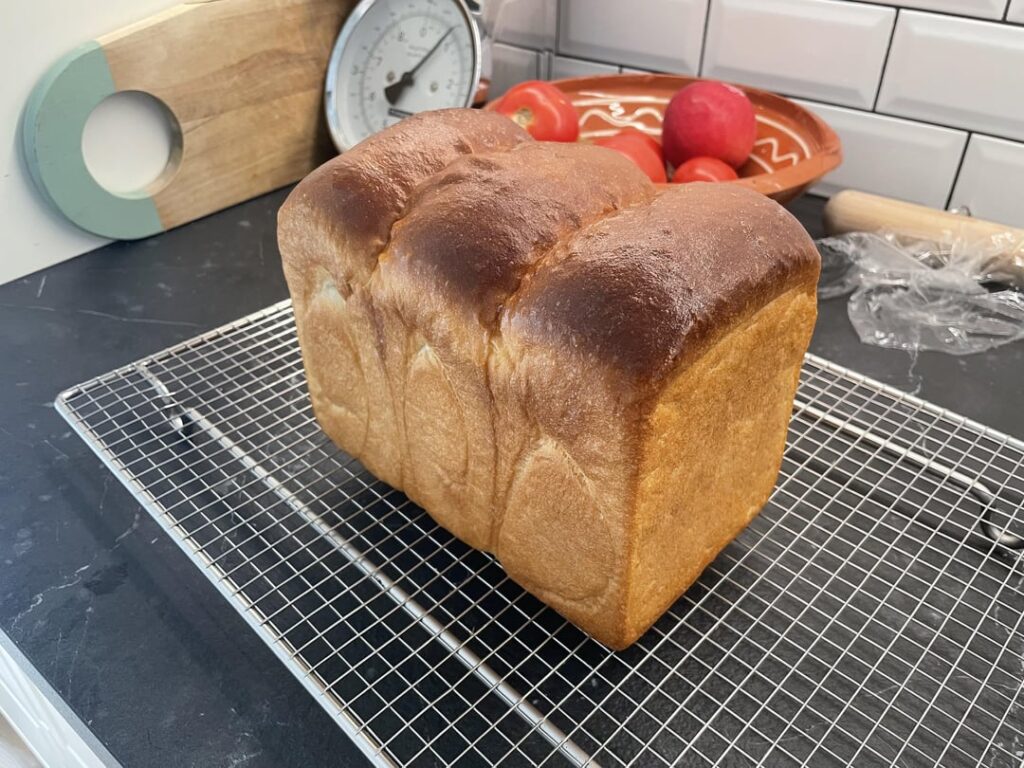 Broke in the proper Shokupan loaf tin I got on a recent trip to Japan