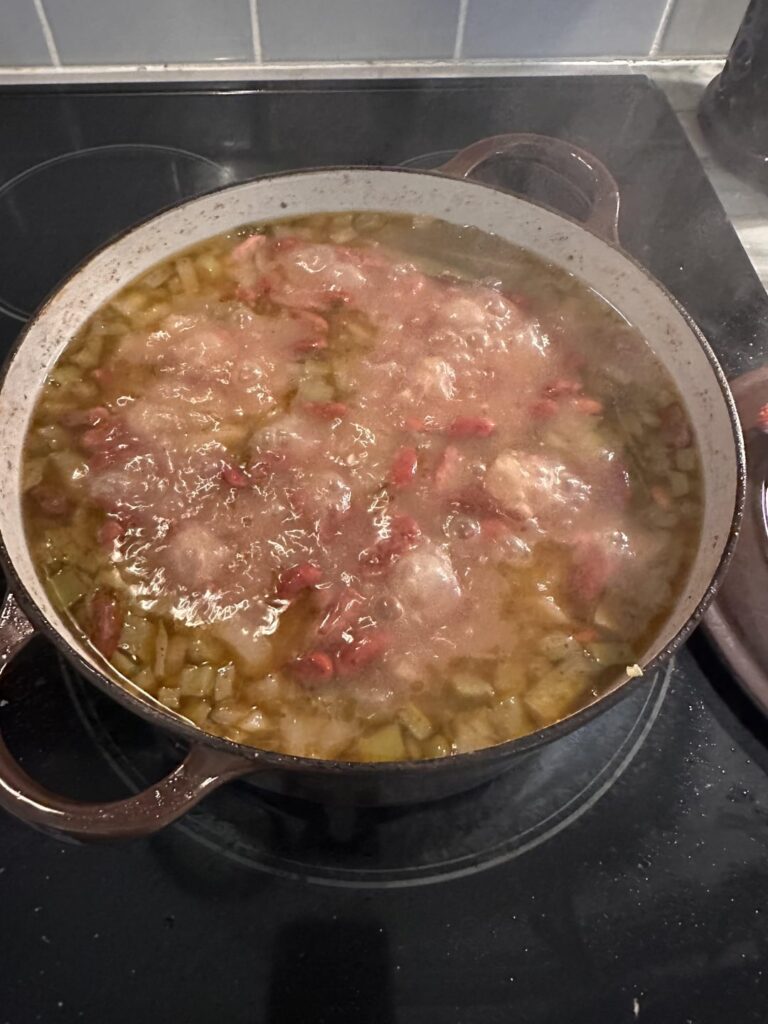 I made the red beans and rice!