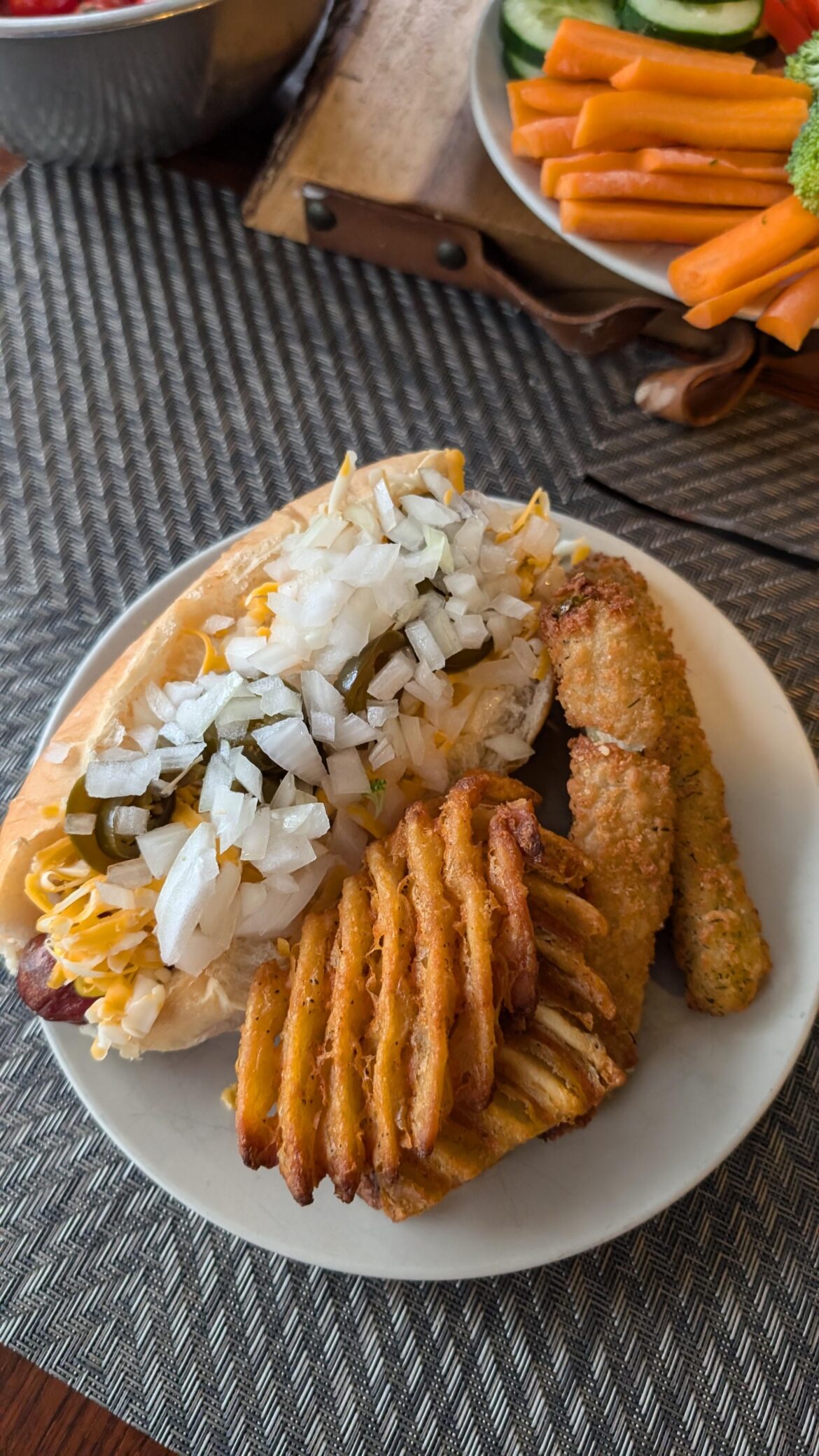 Everyone knows that hotdogs are a great source of onions.