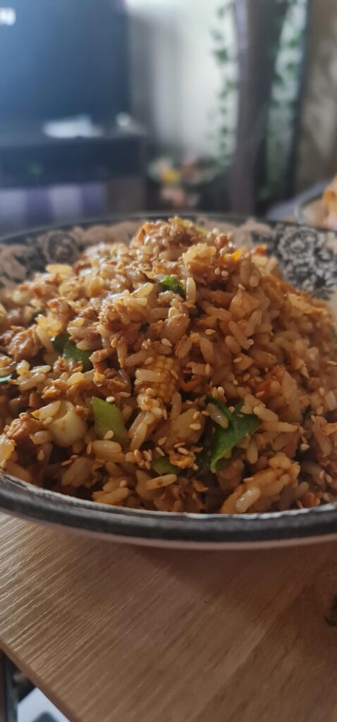 Egg fried rice, hopefully Uncle Roger doesn’t need to put foot down from chair. Fuiyoh! Egg fried rice, hopefully Uncle Roger doesn't need to put foot down from chair. Fuiyoh!