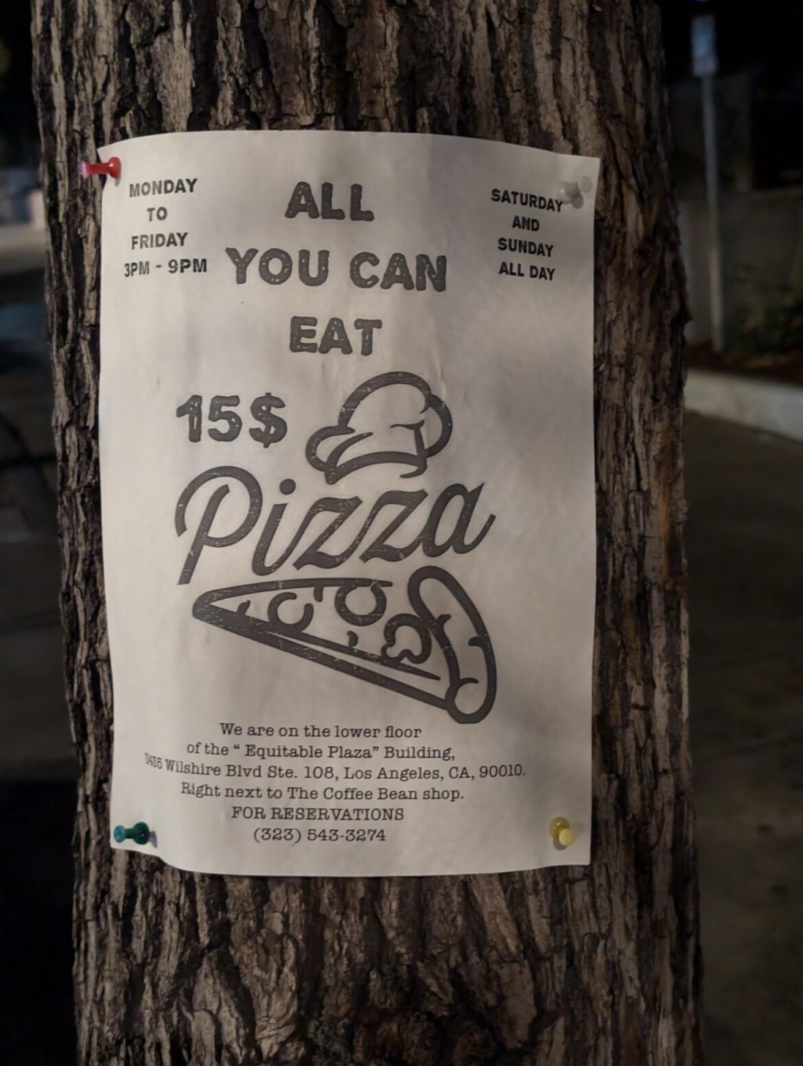 SPOTTED: AYCE Pizza 15$ Wilshire/Normandie