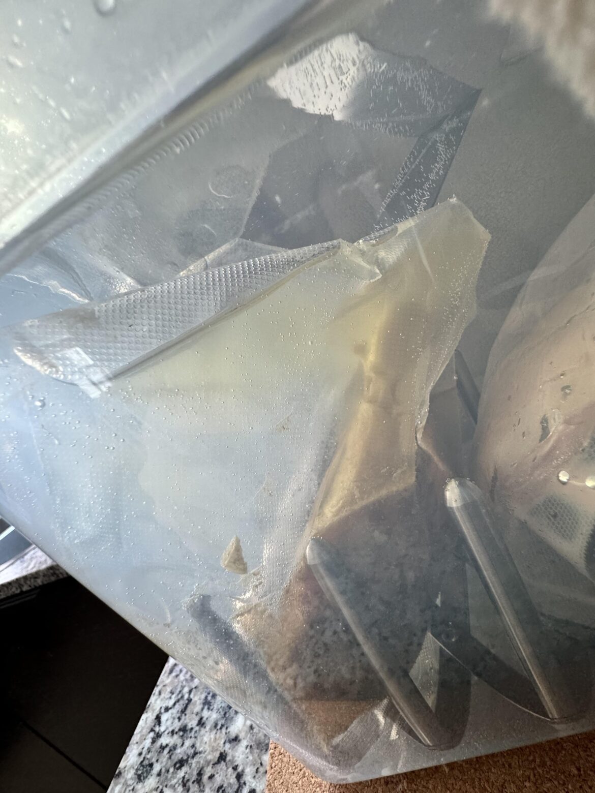 Is water getting inside my duck confit or is all that juices and fat that have rendered?