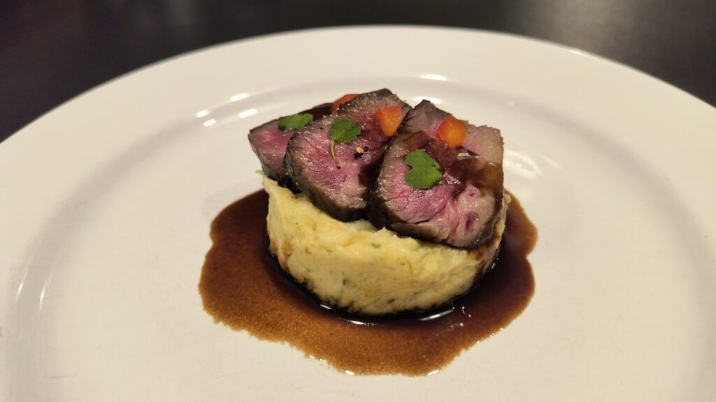 Boneless Short Rib with Ramp Butter Mashed Potatoes